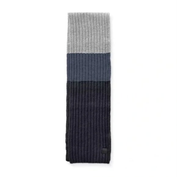 Robert Mackie x Canada Goose Colorblock Ribbed 100% Wool Scarf - Picture 1 of 7